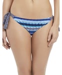 Fantasie Womens 6458 La Manga Classic Scarf Tie Bikini Brief - Blue - Size 14 UK