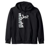 Jazz Music Lover - Vintage Piano Jazz Zip Hoodie