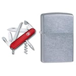 Victorinox Camper Swiss Army Knife, Medium, Multi Tool, Camping Knife, 13 Functions, Blade & Zippo Windproof Lighter | Metal Long Lasting Zippo Lighter | Best with Zippo Lighter Fluid