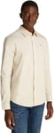 Tommy Jeans Chemise Homme TJM Original Manches Longues, Blanc (Classic White), S