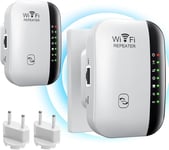 2 Pièces Nouveau Repeteur WiFi Puissant 300Mbps,Puissant Amplificateur WiFi Puissant,5GHz & 2.4GHz Double Bande WiFi Booster WiFi Extender avec WPS Compatible avec Toutes Les Box Internet.[Y247]