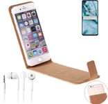 For OnePlus Nord N10 5G + EARPHONES cork cover case bag flipstyle protection wal