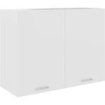 Armoire suspendue Armoire de cuisine Meuble haut de Cuisine Blanc 80x31x60 cm Aggloméré 74539