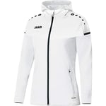 JAKO Women's Champ 2.0 Hooded Jacket, White, 36 (EU)