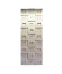 Vacchetti Tableau peint blanc avec carreaux, multicolore, grand format