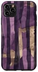 Coque pour iPhone 11 Pro Max Violet moderne rayé peau de grenouille canard bois camouflage vintage