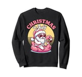 Christmas in July - Santa Flamingo Floatie - Summer Xmas Sweatshirt