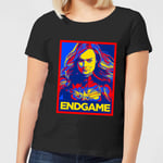 Avengers Endgame Captain Marvel Poster T-shirt Femme - Noir - 3XL - Noir