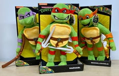 Set of 3 Teenage Mutant Ninja Turtles soft plush toys **Brand New**