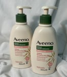 2 x AVEENO Daily Moisturising Creamy Oil Normal/Dry skin Almond Scented  300ml