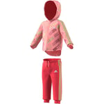 Adidas I Shiny Fz Hd J Tracksuit - Top: Glory Pink/Core Pink/Tech Indigo Bottom: Core Pink S17/Yellow Tint S20, 6-9m