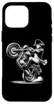 iPhone 16 Pro Max Napoleon Bonaparte Pulling a Wheelie on a Motorcycle Funny Case