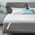 BedStory Surmatelas 140 x 190 | sur-Matelas 2 Personnes Mémoire de Forme Gel | Soutien Ergonomique | Housse Hypoallergénique Amovible et Lavable | Épaisseur 7 cm