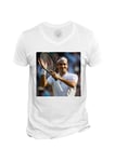 T-Shirt Homme Col V Roger Federer Champion Tennis Superstar Sport