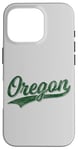 Coque pour iPhone 16 Pro Oregon Classic Varsity, style maillot de sport vintage