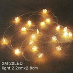 5m Santa Claus Julgran Led String Lights Garland Snöflingor Dekoration För Hem Fairy Nyår Snowflake