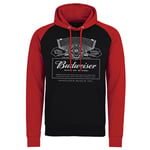 Budweiser White Logo Baseball Hoodie, Hoodie