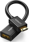 Mini HDMI to HDMI Adapter 4K@60Hz 1440P@144Hz Female HDMI 2.0 Cable HDR UHD ARC