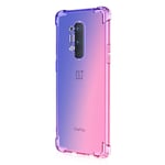 OnePlus 8 Pro - Stötdämpande Silikonskal Blå/Rosa