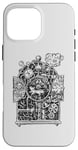 Coque pour iPhone 16 Pro Max Horloge de course à pied en hickory style steampunk, souris