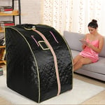 Aqrau - Sauna vapeur, infrarouge, pliable sans installation, sauna portable noir