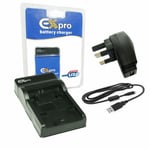 Ex-Pro® EZi-Power USB & Cable & Mains Charger NB-12L for Canon LEGRIA mini X