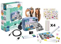 Lexibook, Disney Stitch, StarCAM Print, Camera pack with instant printer, Photo and video function, 32GB SD card and photo personalization kit included, blue, DJ150D