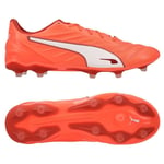 PUMA King Pro Fg/ag Unlimited - Glowing Red/hvit/red Fire Dame, størrelse 35½