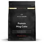 Protein Works - Protein Mug Cake Mix | 150 Calorie Cake | Protein Mug Cake Mix | High Protein Low Sugar Cake Snack | 11 Servings | Double Choc | 500g