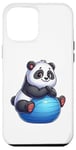 Coque pour iPhone 15 Pro Max Panda on Balle d'exercice Gym Fitness Entraînement