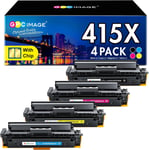 415X M479fdw Toner avec puce compatible avec HP 415X 415A Multipack pour HP Color Laserjet Pro MFP M479fnw M479dw M479fdn M454dw M454dn W2030X W2031X W2032X W2033X W2033X W2033X 0 A (lot de.[G1612]