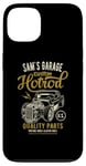 Coque pour iPhone 13 Sam's Hotrod Garage Voiture Classique Sam