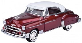 MOTOR MAX, CHEVROLET Bel Air 1950 rouge métallique, échelle 1/18, MMX73111ROUGE