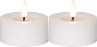 FLAMME FLOW LED-Värmeljus 2-pack 7cm Vit