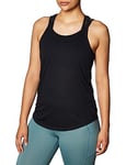 Nike W Nk Yoga Strappy Tank Top - Black/(Dark Smoke Grey), M