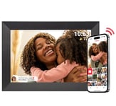 Inov8 Framing Smart WiFi 10.1 Inch High Res 32GB Touch Screen Digital Picture Frame with Frameo. Send & Share 100’s Photos/Videos via iOS & Android Devices from any location. Black Bevelled Frame.