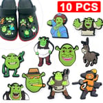 10x Shrek Shoe Charms for Croc Sandals Wristband Bracelet Decors Accessories