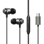 Joyroom JR-EC06 TYPE-C Series In-Ear Metal Wired Earbuds-Dark Gray