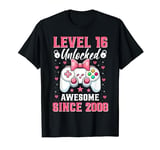 Level 16 Unlocked 16 year old gifts 16th birthday gamer girl T-Shirt