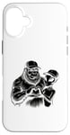 Coque pour iPhone 16 Plus Funny Cryptid Bigfoot Alien Love Valentine Monster Femme Homme