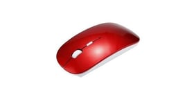 Cabling® souris sans fil rechargeable rouge pour ordinateur portable, pc, compatible pour windows, linux, ou mac os.