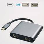 FDL USB TYPE C TO DUAL HDMI/A 2.0 ADAPTOR CABLE M/F/F