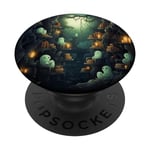 Ghosts Reading Books In The Forest Halloween Bookworm Book PopSockets Swappable PopGrip