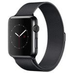 SKALO Milanese Loop Apple Watch SE 44mm - Svart