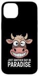 Coque pour iPhone 14 Plus Just Another Day In Paradise Cow Humour Sarcasme Femmes Hommes