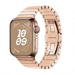 Metallband för Apple Watch 9 8 7 45mm 41mm Ersättningsarmband i rostfritt stål för iwatch 6 5 4 3 2 SE 44mm 40mm Ultra/2 49mm Rose gold