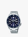 Seiko SRPD51K1 Men's 5 Sports Automatic Day Date Bracelet Strap Watch, Silver/Blue