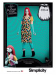 Simplicity Misses' Nightmare Before Christmas Sally Costume Sewing Pattern, SS9344, A