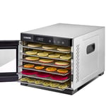 COSORI Deshydrateur Alimentaire Avec 6 Plateaux Inox, 650W, Minuteur 48H, 35 à 75°C, Food Dehydrator 3 Rouleaux de Fruits, 3 Tamis à Mailles, 50 Recettes en Français et en Anglais, Sans BPA CP267-FD