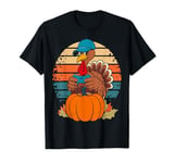 Gamer Turkey Pumpkin Retro Boys Thanksgiving Video Games T-Shirt